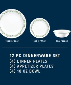 Alternative view of Corelle Modern Dinnerware Corelle? Bryndle 12-Piece Glass Dinnerware Set, Service for 4