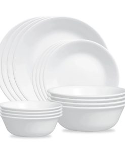 Corelle Modern Dinnerware Corelle? Winter Frost White 16-piece Mugless Dinnerware Set, Service for 4