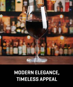 Alternative view of Corelle Modern Dinnerware Lucaris Tokyo Temptation Bordeaux Glasses (4-Pieces), 21-ounce, Dishwasher Safe, Lead-free Crystalline