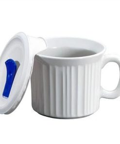 Corelle Modern Dinnerware CorningWare? French White? 20-ounce Meal Mug? with Vented Lid