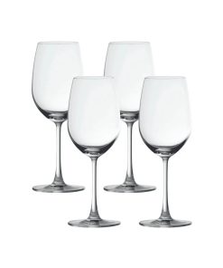 Corelle Modern Dinnerware Ocean Glass Matera White Wine Glasses (4-Pieces), 14-ounce, dishwasher safe