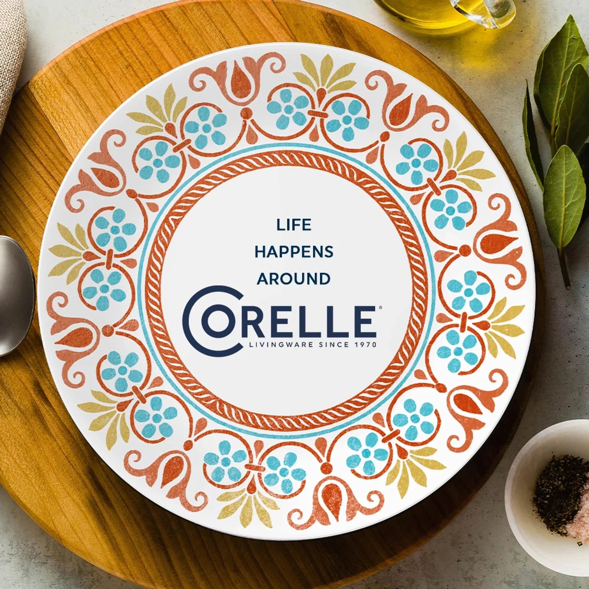 Corelle Modern Dinnerware Corelle? Global Collection Terracotta Dreams 10.25?? Dinner Plates, 6-pack - Image 6