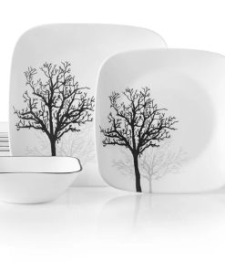 Corelle Modern Dinnerware Corelle? Timber Shadows 18-piece Dinnerware Set, Service for 6